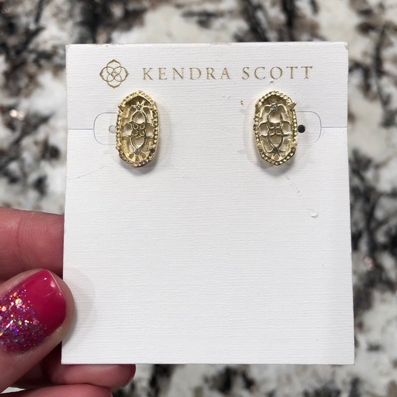 Kendra Scott Jewelry - EUC✨ELLIE GOLD FRAMES EARRINGS•NO STONE